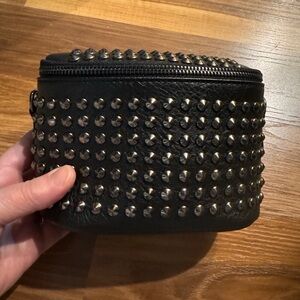 Edgy Black Studded Crossbody Bag with long strap included 🤗💕